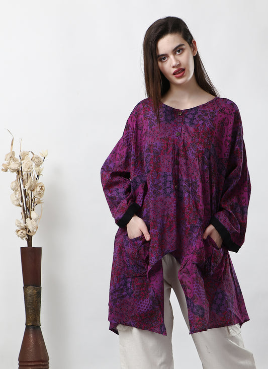 Mama Hemd Hippi Kurta Baumwolle