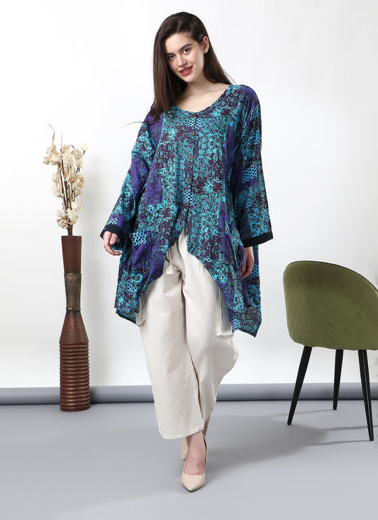 Blue Hippie Hemd Kurta