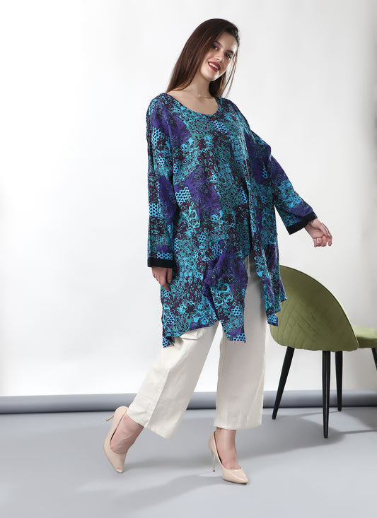 Blue Hippie Hemd Kurta