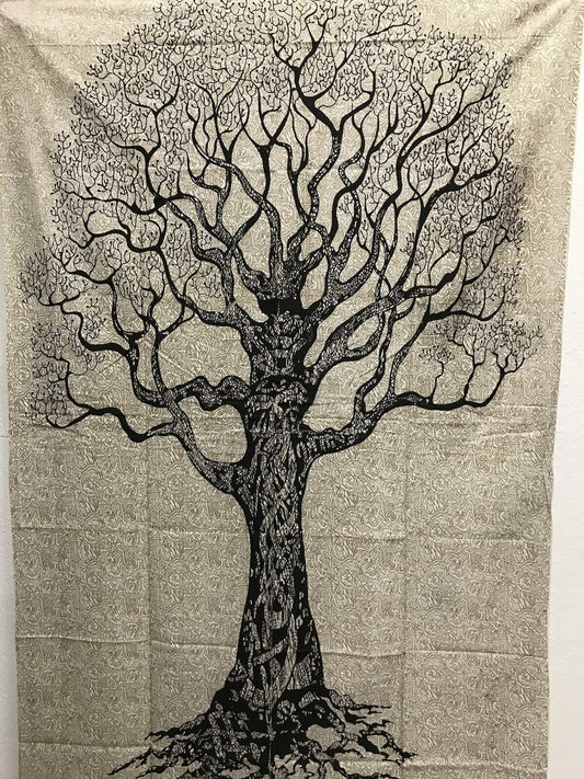 Mandala Wandbehang |Lebensbaum| Meditation | Deko | Baumwolle